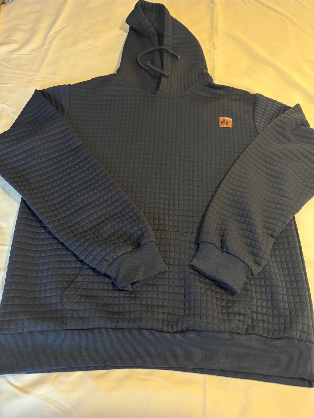 Dude Perfect Quilted Hooded Pullover Sweatshirt - Navy